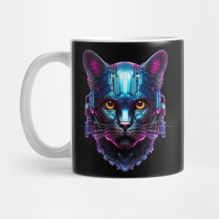 Midnight Mech - The Black Cyborg Cat Mug